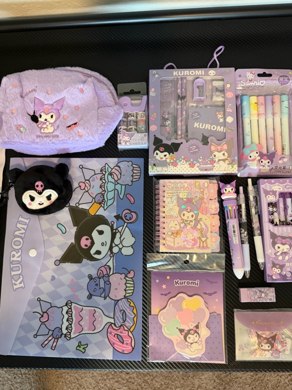 ✨Kuromi Sanrio Stationary Set Lucky Scoops